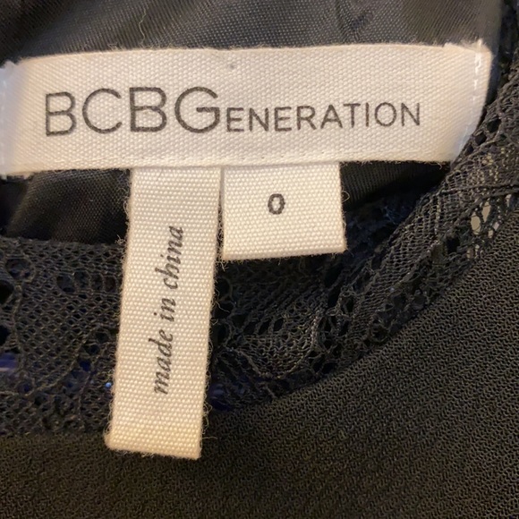 BCBGeneration black cocktail dress w/lace detail - Picture 6 of 7